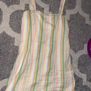 Striped multicolor mini dress